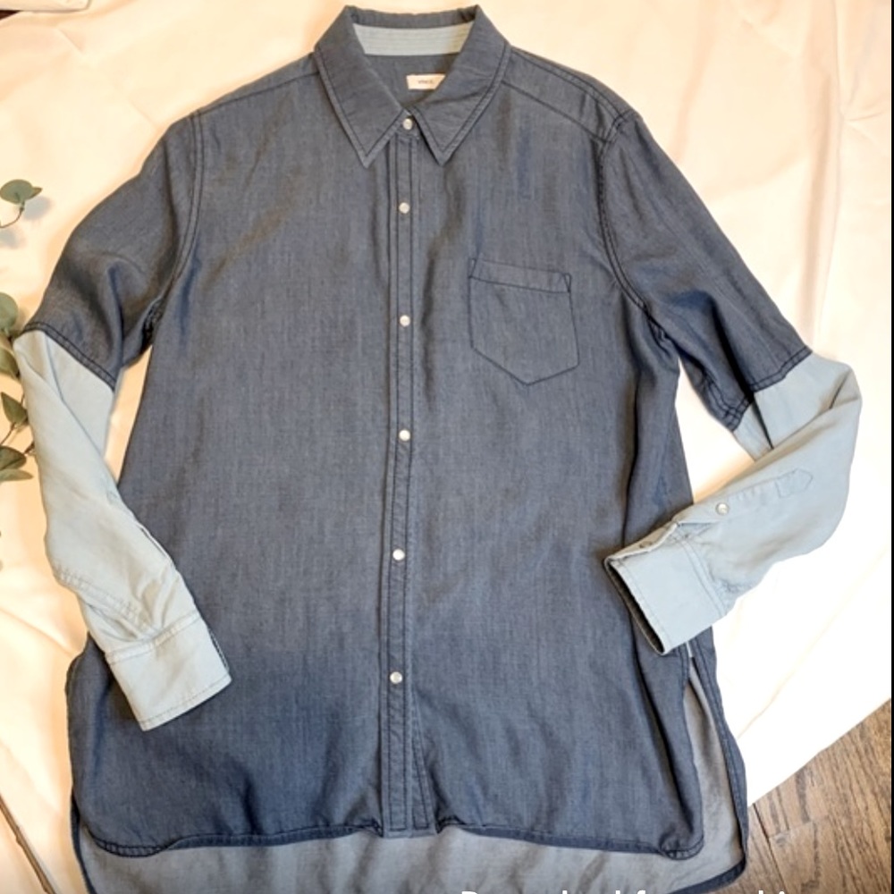 🌻Vince Camino Button Down Long Sleeve Top Sz M🌻~Worn Once~